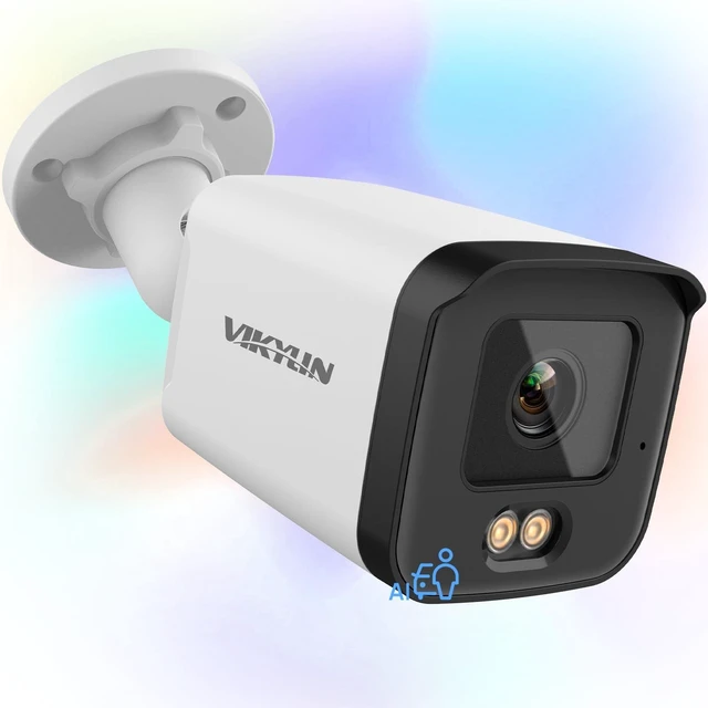 Main image of VIKYLIN 4K PoE IP Bullet Camera Outdoor with 98ft Full Color Night Vision
