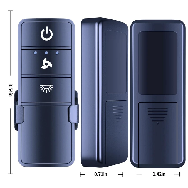 Alt view image 2 of 5 - RYQIF RRTXO01R Replacement Remote Control fits Hampton Bay Home Decorators Collection Hunter KUJCE10318, ZAAZPHD-3 with Wall Mount