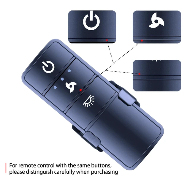 Alt view image 3 of 5 - RYQIF RRTXO01R Replacement Remote Control fits Hampton Bay Home Decorators Collection Hunter KUJCE10318, ZAAZPHD-3 with Wall Mount