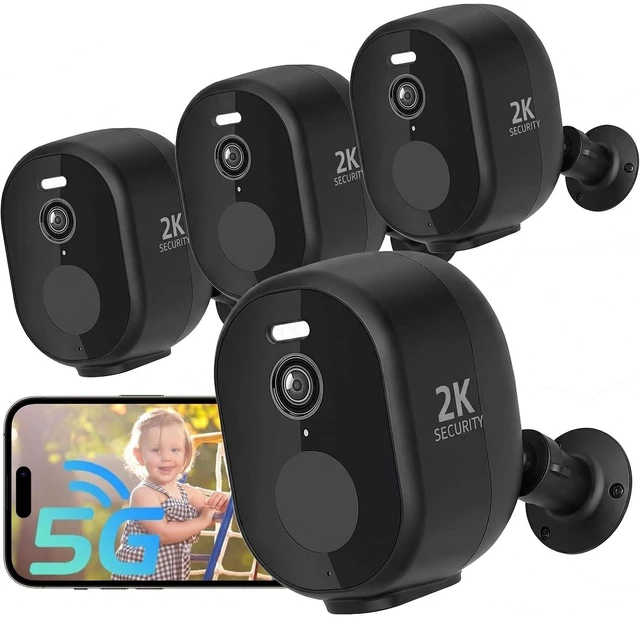 Main image of RICHCHO 4Pack Security Cameras Wireless Outdoor,2K Battery Powered Camera