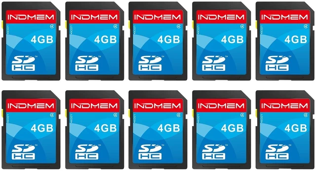 Main image of SD Card 4GB, 10 Packs Class 4 4GB Flash Memory Card MLC Standard Secure Digital Cards Camera Card