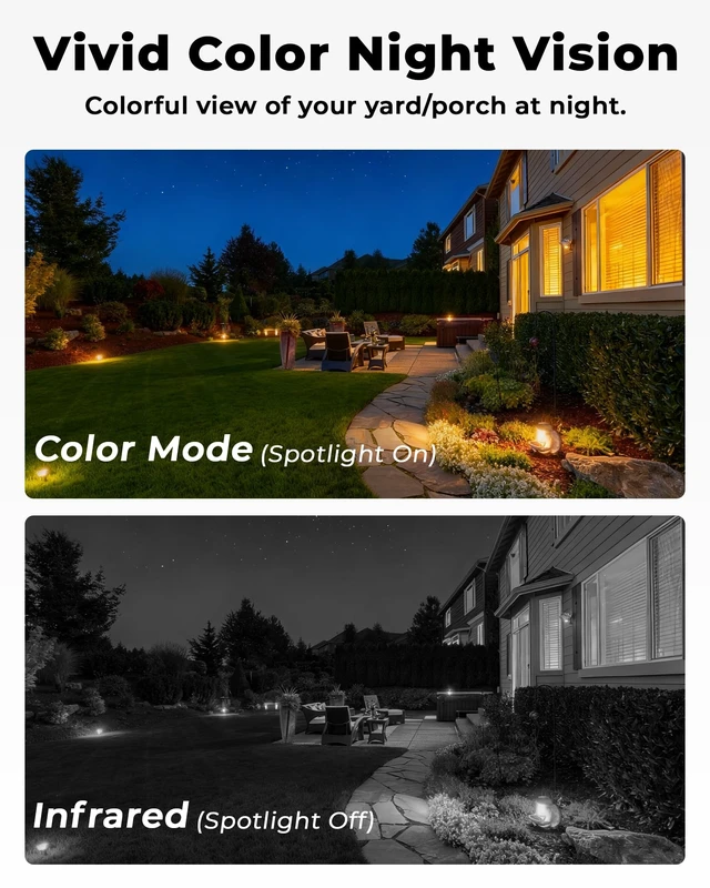 Alt view image 5 of 5 - Light Bulb Security Camera 2 Packs, 5G&2.4GHz 2K Security Cameras Wireless Outdoor 360 PTZ Cameras for Home Security with Color Night Vision, 2 Way Talk, AI Human Detection, Screw in Light Sock