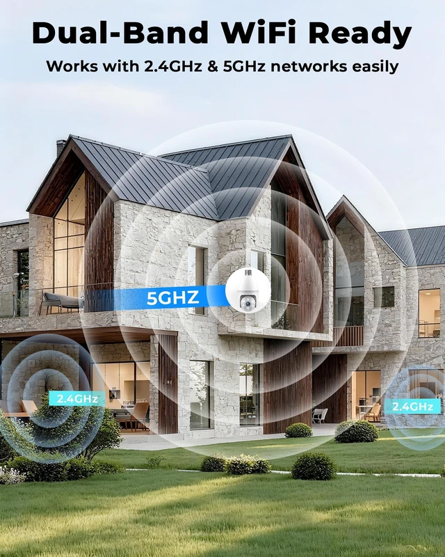 Alt view image 3 of 5 - Light Bulb Security Camera 2 Packs, 5G&2.4GHz 2K Security Cameras Wireless Outdoor 360 PTZ Cameras for Home Security with Color Night Vision, 2 Way Talk, AI Human Detection, Screw in Light Sock