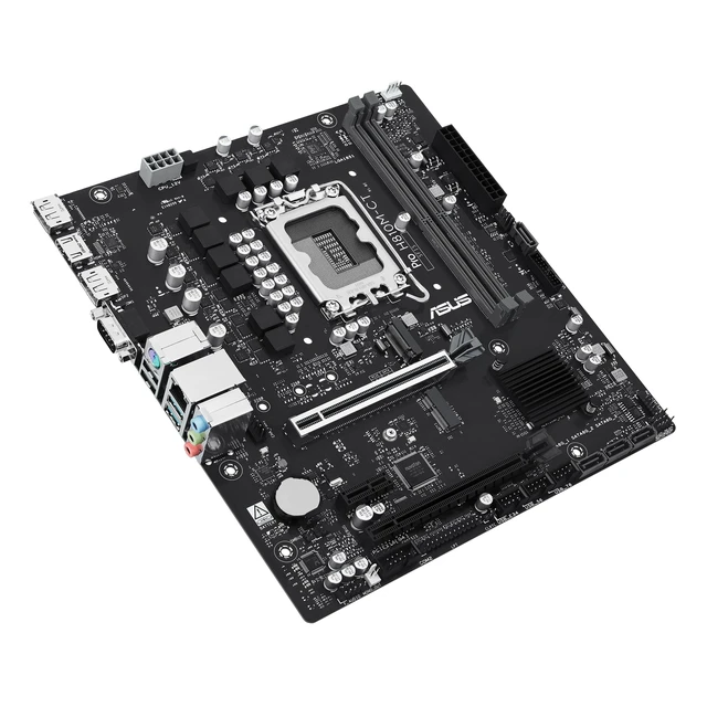 Alt view image 3 of 5 - ASUS PRO H810M-CT-CSM Micro-ATX mATX Intel H810 business motherboard, Intel Core Ultra Processors (Series2) Ready, DDR5, M.2, HDMI with enhanced security, reliability, manageability and ser