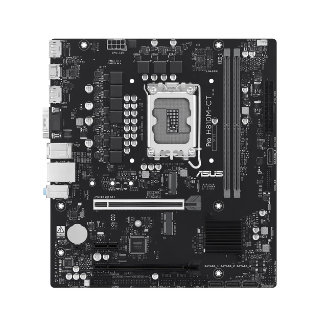 Alt view image 4 of 5 - ASUS PRO H810M-CT-CSM Micro-ATX mATX Intel H810 business motherboard, Intel Core Ultra Processors (Series2) Ready, DDR5, M.2, HDMI with enhanced security, reliability, manageability and ser