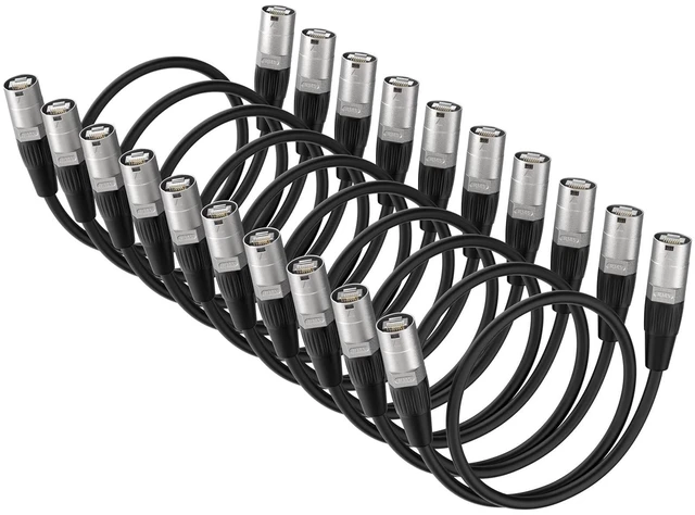 Main image of NUOSIYA Ethercon Cable, Shielded Cat 5e Ethernet Cable Compatible with EtherCON RJ45 Connectors in Silvery for Professional Audio, Video and Networking Applications (10, 1.64FT)