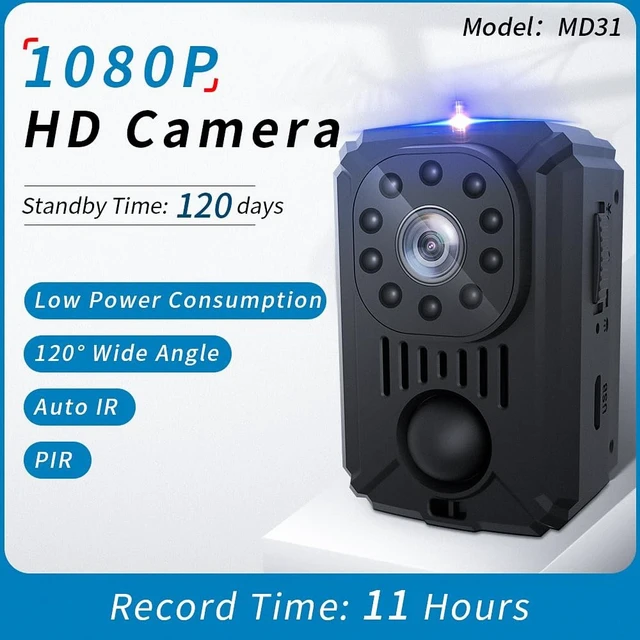 Alt view image 2 of 5 - Andoer 1080P HD Body Mounted Camera Portable Video Recorder Hidden Camera with Auto Night Vision Large Battery Capacity 120Wide Angle with Back Clip Bracket Base