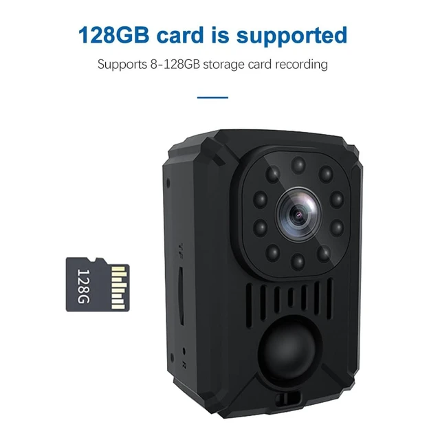 Alt view image 5 of 5 - Andoer 1080P HD Body Mounted Camera Portable Video Recorder Hidden Camera with Auto Night Vision Large Battery Capacity 120Wide Angle with Back Clip Bracket Base