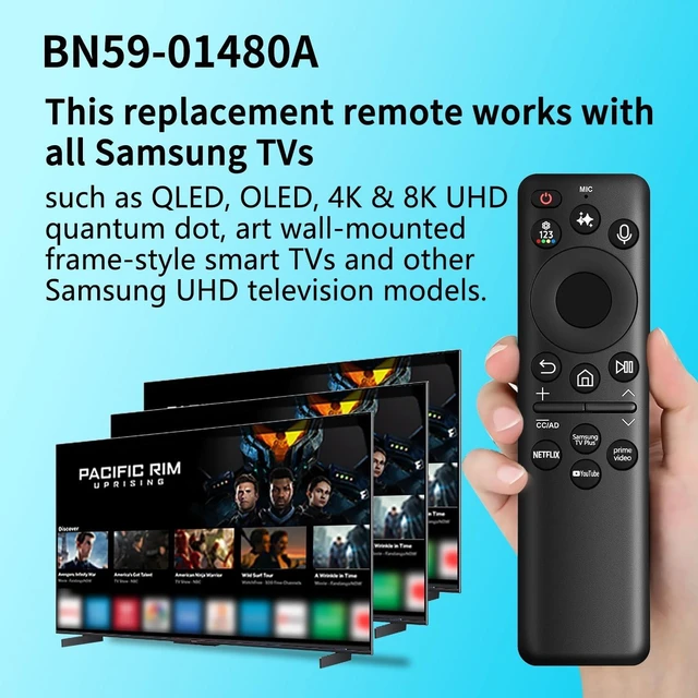 Alt view image 5 of 5 - Solar Voice BN59-01480A Remote for Samsung 2020-2026 QLED OLED 4K 8K TVs