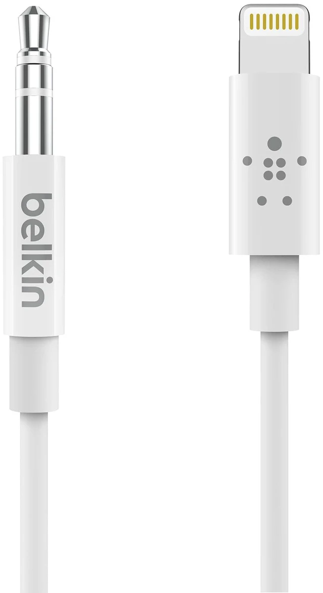 Main image of Belkin AV10172bt03-WHT 3.5mm Audio Cable With Lightning Connector, White