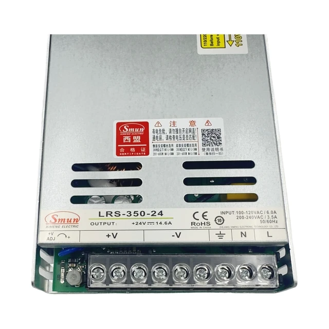 Alt view image 2 of 5 - LRS-350-24 350.4W 24V 14.6A High-Efficiency Switching Power Supply (Safety Standards IEC 60335/EN 61558) Ideal for Household Appliances, Industrial Control, LED Lighting and Automation Equipment