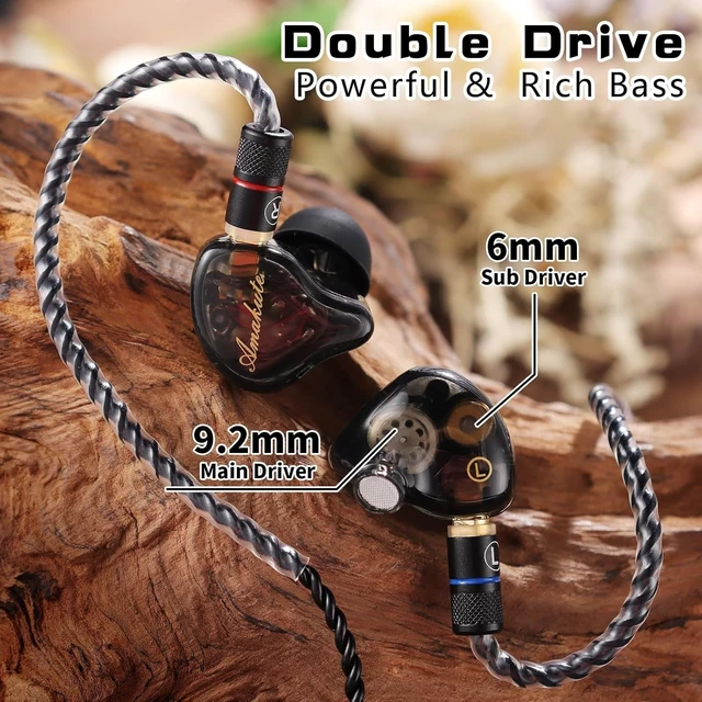 Alt view image 2 of 5 - DEMAKE in Ear Monitor with Detachable Silver-Plated 3.5mm Cable, with Mic