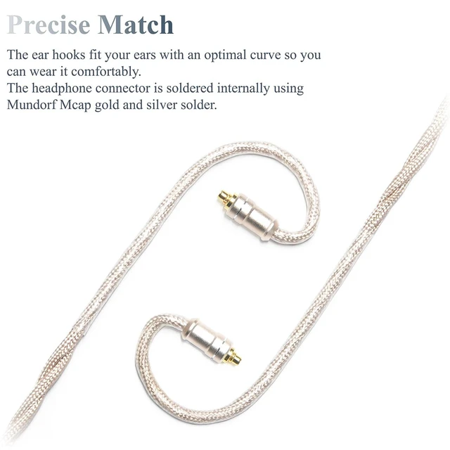 Alt view image 2 of 5 - FSIjiangyi 6N Single Crystal Copper IEM Cable for Sennheiser IE900 IE600 IE300 IE200 4.4mm Balanced Hi-Fi Earphone Audio Upgrade Cable (4.4mm Plug)