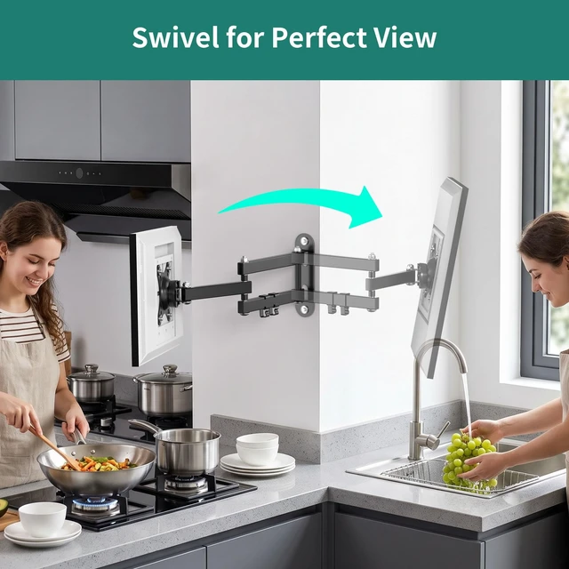 Alt view image 4 of 5 - HomeMount Show 15/21 Wall Mount Fits 10-32" Smart Displays & Monitors