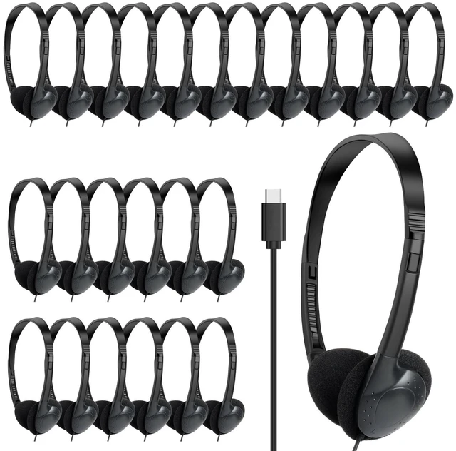 Main image of CNSZSLZ 50 Pack USB C Headphones Bulk for Classroom School,Wired on Ear