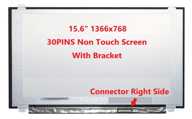 Alt view image 3 of 5 - FULLCOM New LCD Replacement Screen HD 1366x768 (Non Touch) 15.6 Inch LTN156AT39-H01 (with Brackets) 30 Pin Glossy for HP 813959-001 for Laptop/Display/Screen/LCD Application