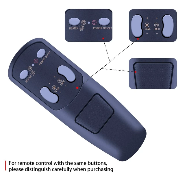 Alt view image 5 of 5 - SJUIF Replacement Remote for Jarka&Co Freestanding Electric Fireplace