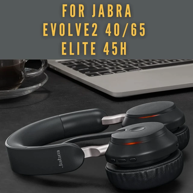 Alt view image 3 of 5 - Global Teck Oval Ear Cushion Pads Made for Jabra Evolve2 (65/40), Elite 45h Bluetooth and Corded USB Headsets, Soft Memory Foam with Leatherette Cover, 6-Pack, Restores Original Comfort, Almohadillas