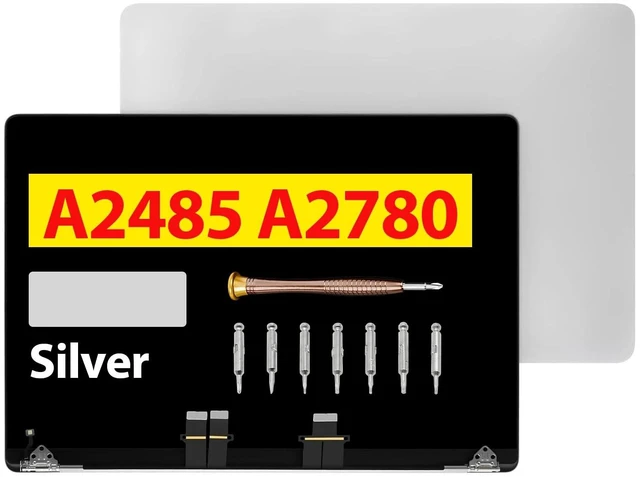 Main image of 16" Full Top Digitizer Display Assembly for MacBook Pro A2485 M1 2021 EMC:3651 / A2780 EMC:8103 2023 MK1E3LL/A MK1H3LL/A 661-21968 661-21969 LCD Screen 3456X2234 (Silver)