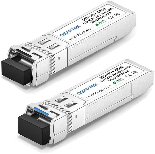 Main image of 10GBASE-BiDi SFP+ SMF Transceiver, 10Gbe mini gbic Module Compatible with Cisco SFP-10G-BX60U/SFP-10G-BX60D 1270nm/1330nm-TX/1330nm/1270nm-RX 60km DDM LC, up to 60km