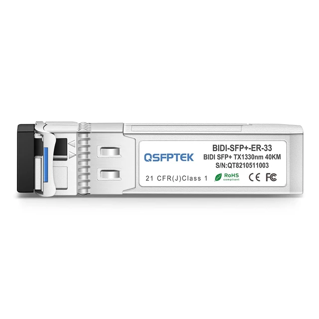 Alt view image 3 of 5 - 10GBASE-BiDi SFP+ SMF Transceiver, 10Gbe mini gbic Module Compatible with Cisco SFP-10G-BX60U/SFP-10G-BX60D 1270nm/1330nm-TX/1330nm/1270nm-RX 60km DDM LC, up to 60km
