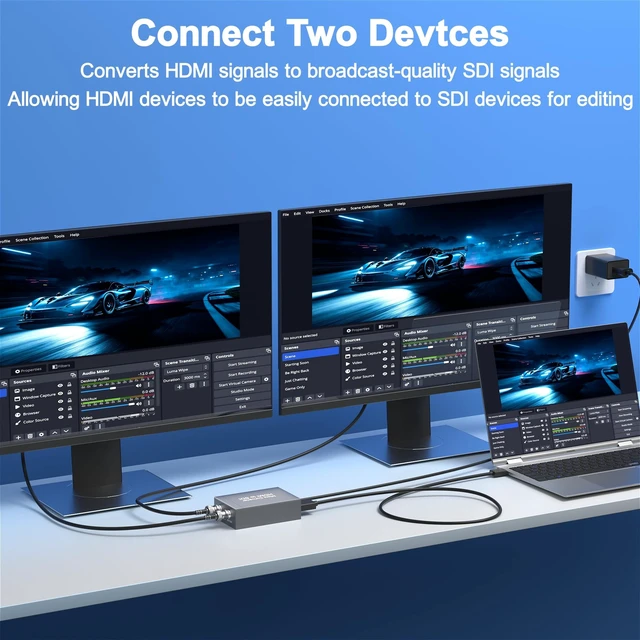 Alt view image 4 of 5 - GUETAD HDMI to SDI Converter, Dual SDI Output, 3G-SDI 1080P Video Adapter