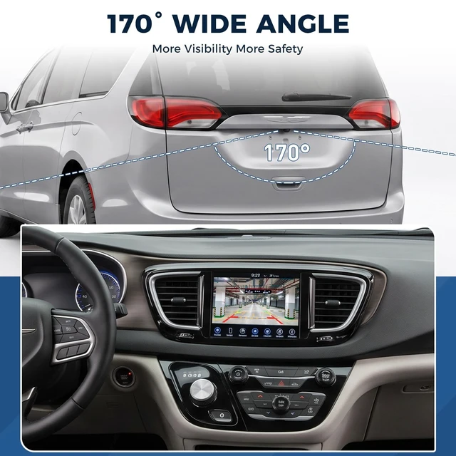 Alt view image 3 of 5 - Rear Backup Camera Fit for Chrysler Pacifica 2017-2023, Voyager 2020-2022