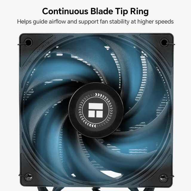 Alt view image 5 of 5 - TR Assassin X120-A Dark CPU Air Cooler All-Black, 2400RPM Fan
