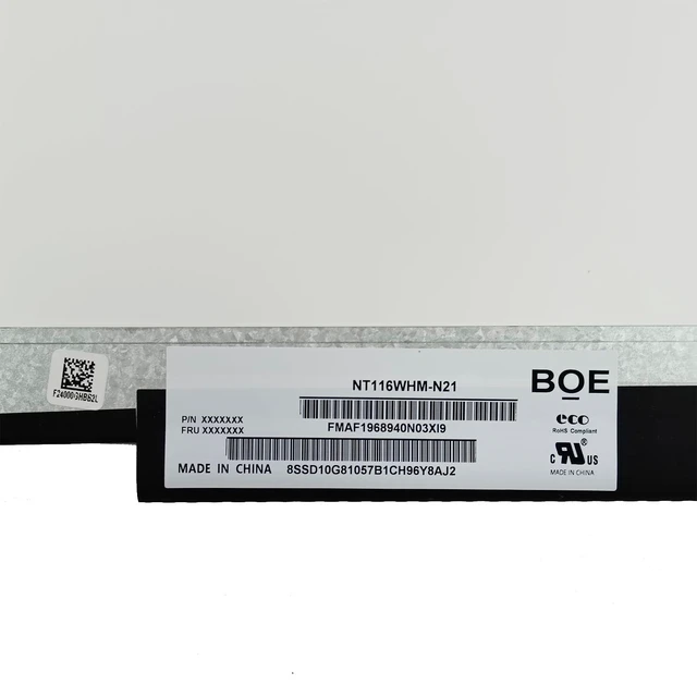 Alt view image 3 of 5 - 11.6" Replacement for T116WHM-N21 N116BGE-EA2 M116NWR6 R3NT116WHM-N21NT116WHM-N11 HD (1366x768) LCD LED Non Touch Screen Digitizer Display TN Matte Side Brackets