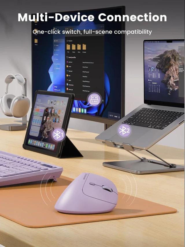Alt view image 5 of 5 - SABLUTE MAM3 Ergonomic Mouse, Vertical Mouse for Small and Medium Hands