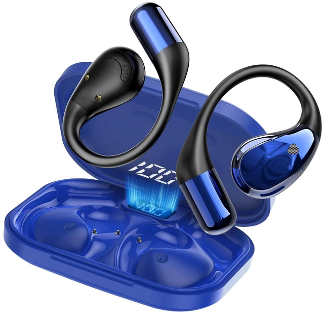 Main image of Conyat Open-Ear Headphones, Bluetooth Wireless Earbuds Powerful Sound, 40H Open Ear Earbuds with ENC Mic, Navy Blue