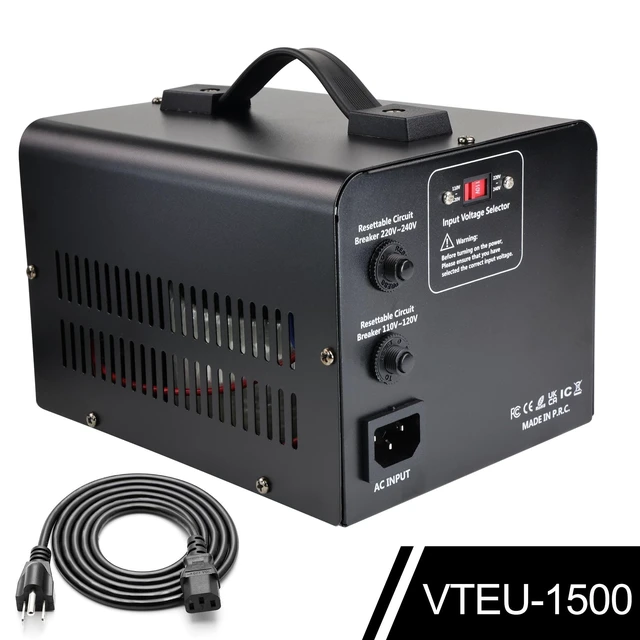 Alt view image 3 of 5 - Yinleader 110V to 220V EU Voltage Converter Transformer Step Up/Down