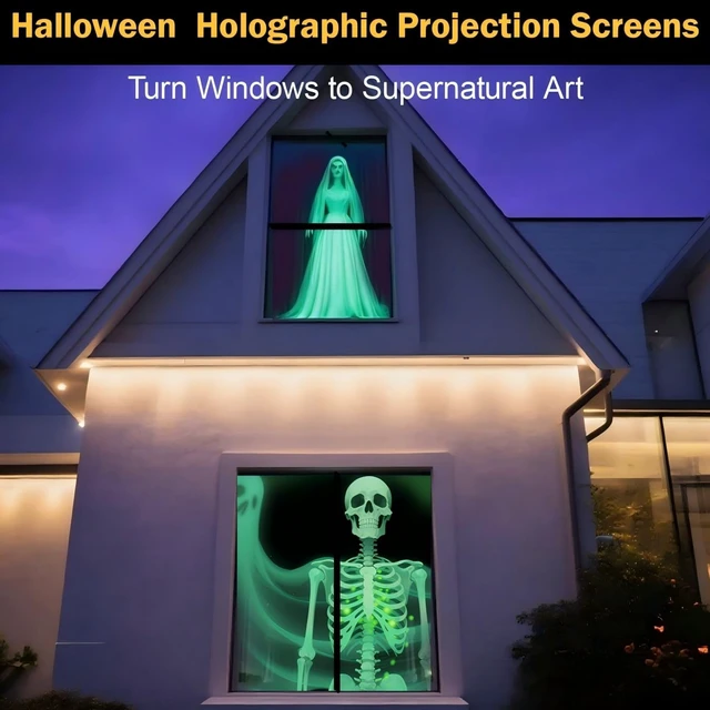 Alt view image 4 of 5 - FUMODE Holographic Rear Projection Screen, 120", White, Double Sided