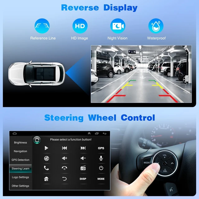 Alt view image 5 of 5 - Car Stereo Radio for 2003-2006 Chevrolet Chevy Silverado Tahoe GMC Sierra Yukon, 7'' Touch Screen Car Radio with Wireless Carplay Android Auto,GPS FM/SWC Bluetooth 1080P Backup Camera-2+32G