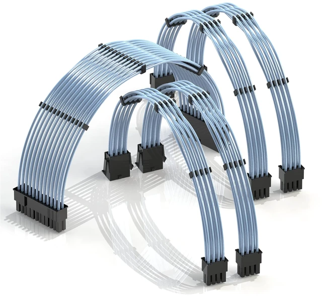 Main image of LINKUP ATX 24-Pin PSU Extension Cable ^^ 30cm, Blue