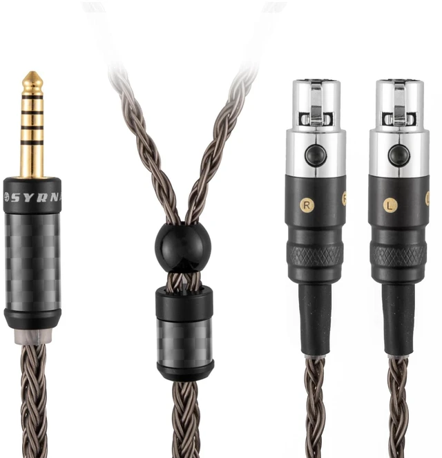 Main image of SYRNARN 4.4mm Balanced Cable Compatible with Audeze LCD-2, LCD-4, LCD-3, LCD-X, LCD-XC, MM-500 Headphone for MEZE Empyrean, Elite, Kennerton Thror, Thekk (with 4.4mm Balanced, 2Meters 6.5Ft)