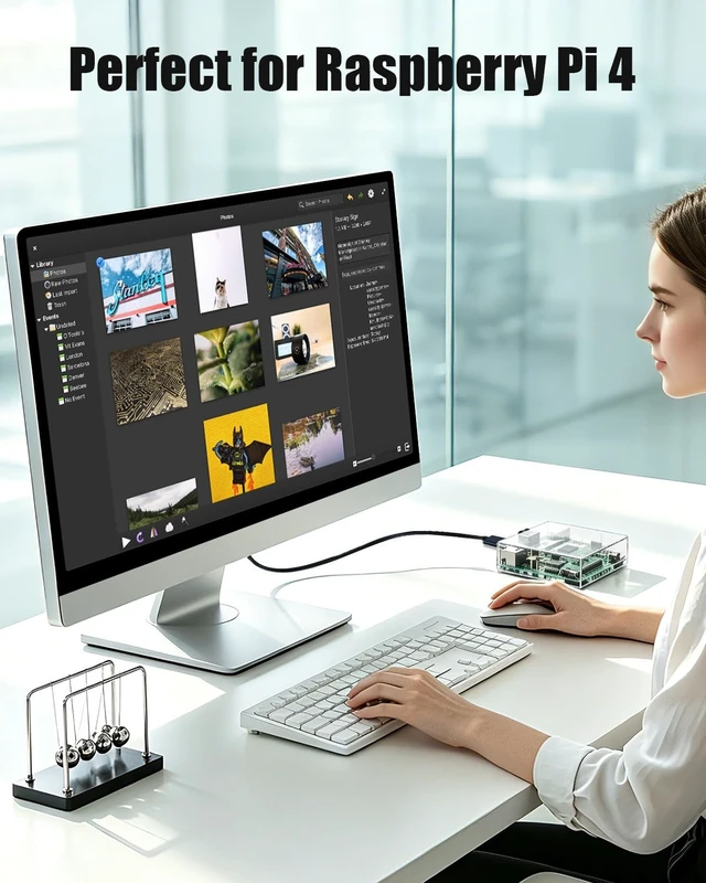 Alt view image 5 of 5 - 8K Micro HDMI to HDMI 2.1 Cable 12FT, Bi-Directional, 8K@60Hz, 4K@240Hz