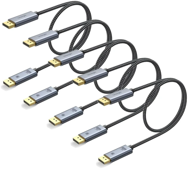 Main image of Ureegle DisplayPort 1.4 Cable 1.5FT/5Pack, 32.4Gbps 8K@60Hz, 4K@144Hz