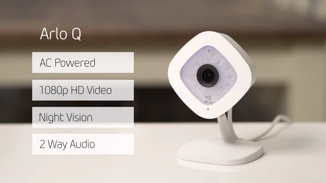 Alt view image 2 of 5 - Arlo (VMC3040-100NAS) Q Wired, 1080p HD Security Camera ^^ Night Vision, Indoor Only, 2-Way Audio ^^ Cloud Storage Included ^^ Works with Alexa (VMC3040), White