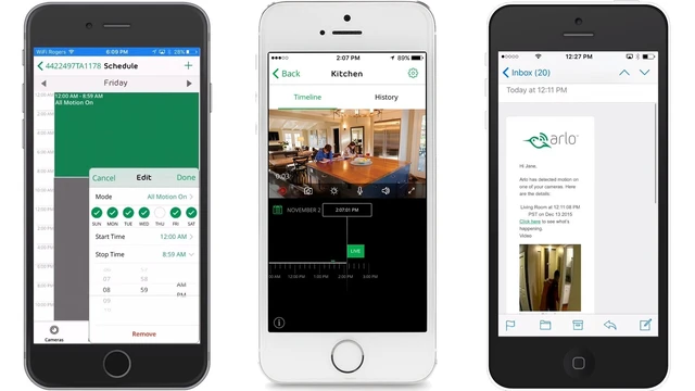 Alt view image 4 of 5 - Arlo (VMC3040-100NAS) Q Wired, 1080p HD Security Camera ^^ Night Vision, Indoor Only, 2-Way Audio ^^ Cloud Storage Included ^^ Works with Alexa (VMC3040), White