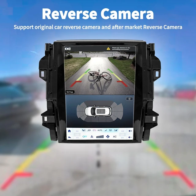 Alt view image 5 of 5 - Multimidia Automotiva Sw4 for Tesla Style Compatible with Toyota Hilux 2022 Vigo Android Fortuner 2018 Radio Screen Stereo 12.1inch 2016/25 RAM 8GB ROM 128GB(auto air A/C only