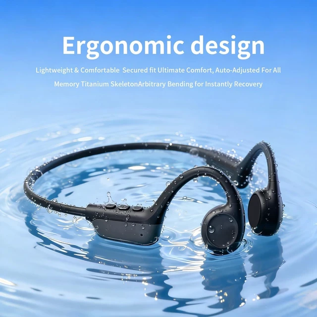 Alt view image 5 of 5 - Wireless Bone Conduction Headphones for Sports, Open-Ear Bluetooth 6.0 Earphones with Built-in Mic, Secure Fit IPX5 Sweatproof, Quick Charge & 10H Playtime for Running, Cycling, Hiking and Work