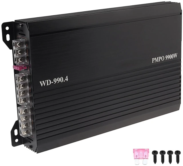Main image of DriSentri 4-Channel Car Amplifier, 4 Channel Aluminum Power Car Audio Subwoofer Amplifier, Low Distortion Full Range Bridged Stereo Amp with Adjustable HPF LPF Crossover & Bass Boost