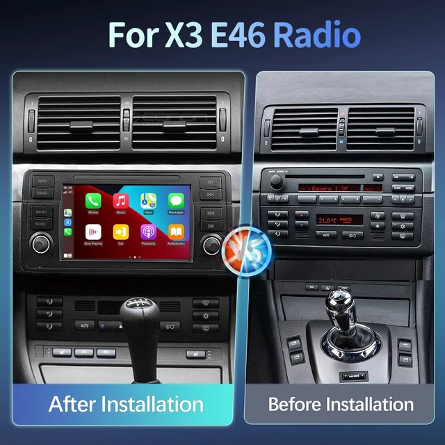 Alt view image 2 of 5 - Uckazy 7" Linux IPS CarPlay Android Auto for BMW E46 3 Series 1999-2005