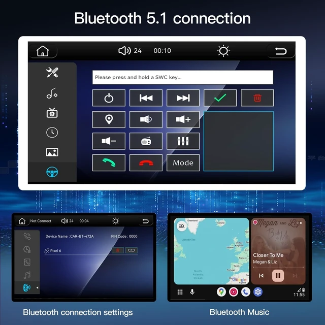 Alt view image 5 of 5 - Uckazy 7" Linux IPS CarPlay Android Auto for BMW E46 3 Series 1999-2005