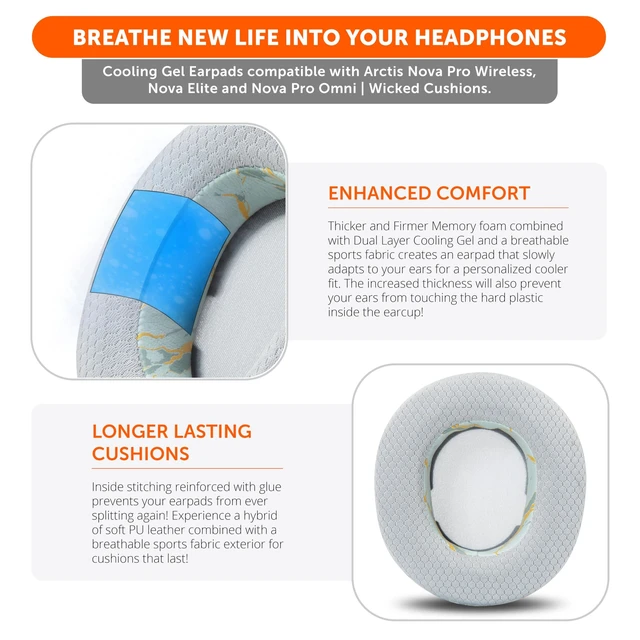 Alt view image 4 of 5 - WC Freeze Nova Pro Wireless - Earpads for Arctis Nova Pro Wireless & More