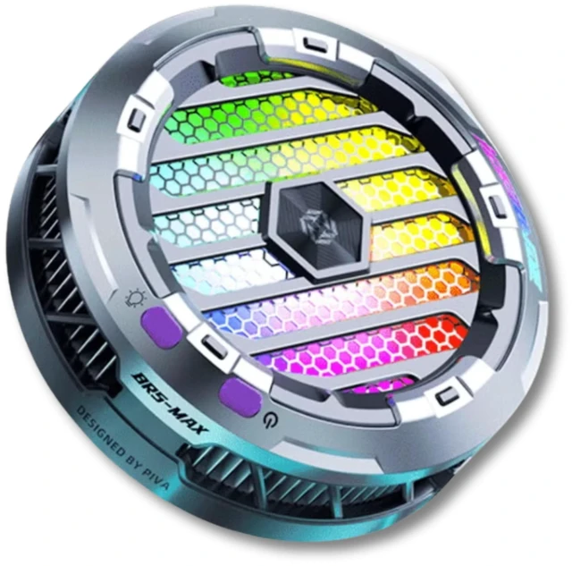 Main image of PIVA RGB TEC 30W High-Power Magnetic Game Cooler RGB Lighting, 3-Speed Fan, Magnetic Suction Radiator for Tablets & Phones