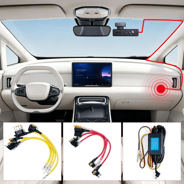 Alt view image 4 of 5 - JUFINX V703 Dash Cam Hardwire Kit USB C Port.