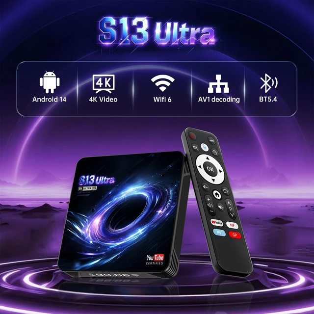 Alt view image 3 of 5 - 2026 Android TV Box 14.0 YouTube Certified 4K Streaming Device for TV