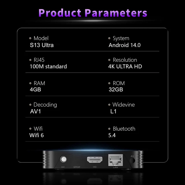 Alt view image 4 of 5 - 2026 Android TV Box 14.0 YouTube Certified 4K Streaming Device for TV